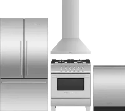 4 Piece Package Includes Refrigerator, Range, Hood And Dishwasher